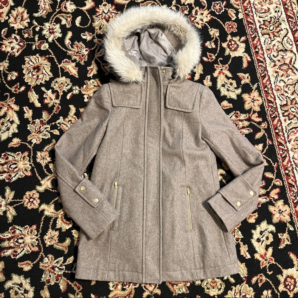 SOLD ⭐️A new day Grey Hooded Duffle Pea Coat size XS